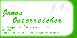 janos osterreicher business card