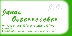 janos osterreicher business card